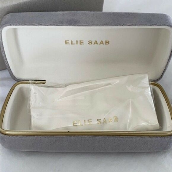 NWT Elie Saab ES057GS 0086 Dark Oval 58mm Sunglasses